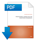 Professional capabilities for registered paramedics